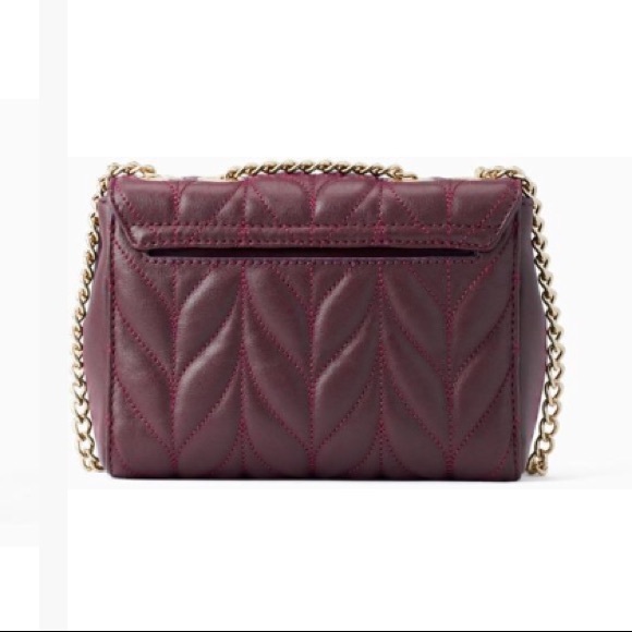 Kate Spade ♠️ NWT Quilted Maroon Crossbody Bag - Picture 6 of 8